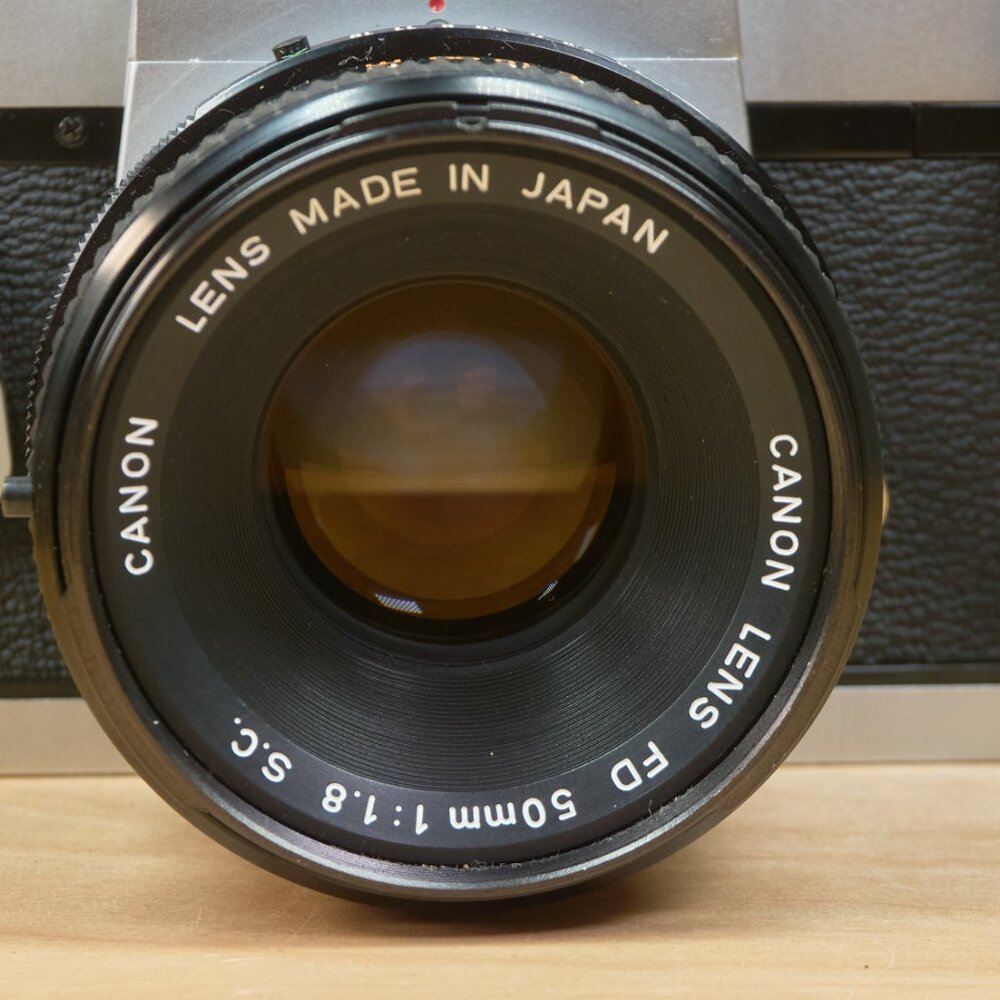 Canon silver and black SLR Film Camera with 50mm Lens - Picture 5 of 10